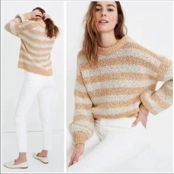 Madewell Sweaters Madewell Baez Pullover Sweater In Stripe